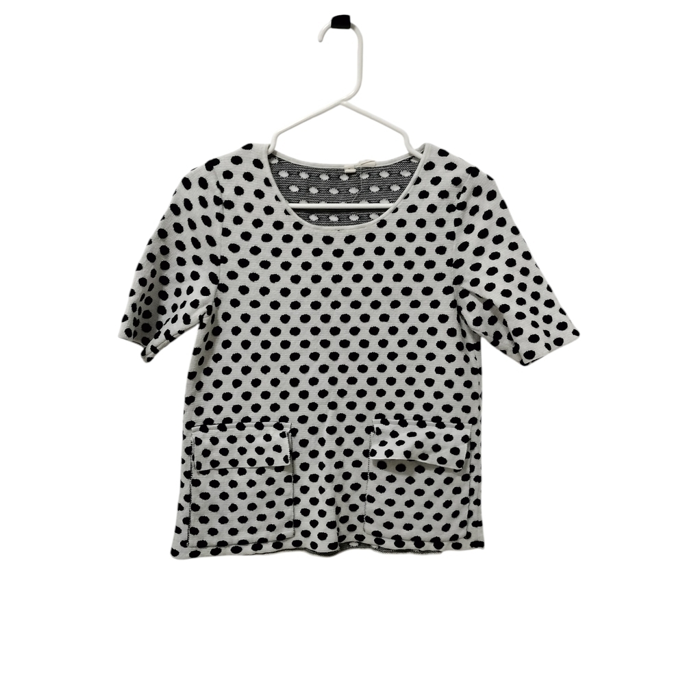 Moth Polka Dot Jacquard Dottie Pullover Sweater from Anthropologie